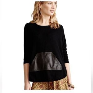 La Fee Verte Anthropologie Dolman Sweater, Leather Pocket